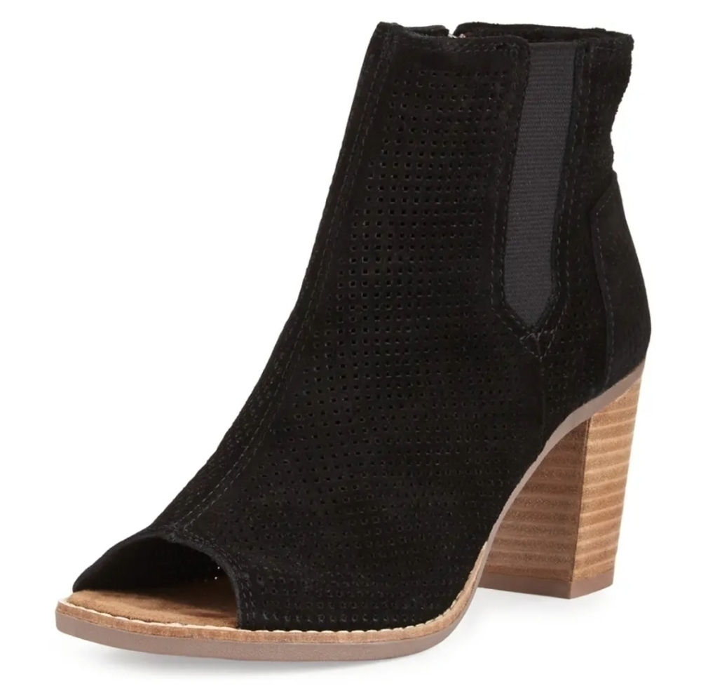 Toms Women Majorca Open Toe Heels boots shoes sz 7